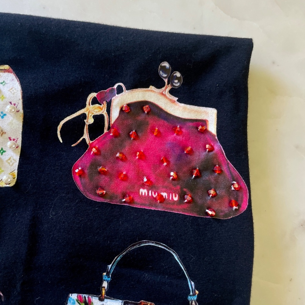 Something Pretty T-Shirt with Louis Vuitton & Miu Miu Handbags Bling Graphic - Picture 11 of 16